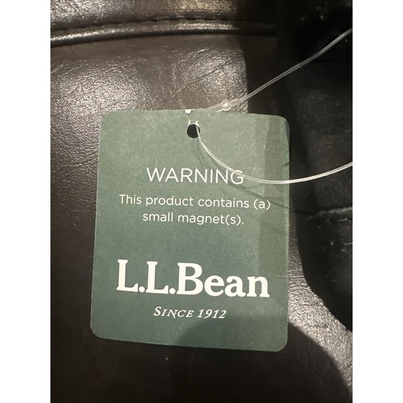 L.L. Bean Heritage‎ Totes Fold Over Nubuck Clutch Pouch Suede Leather Black - Picture 4 of 15